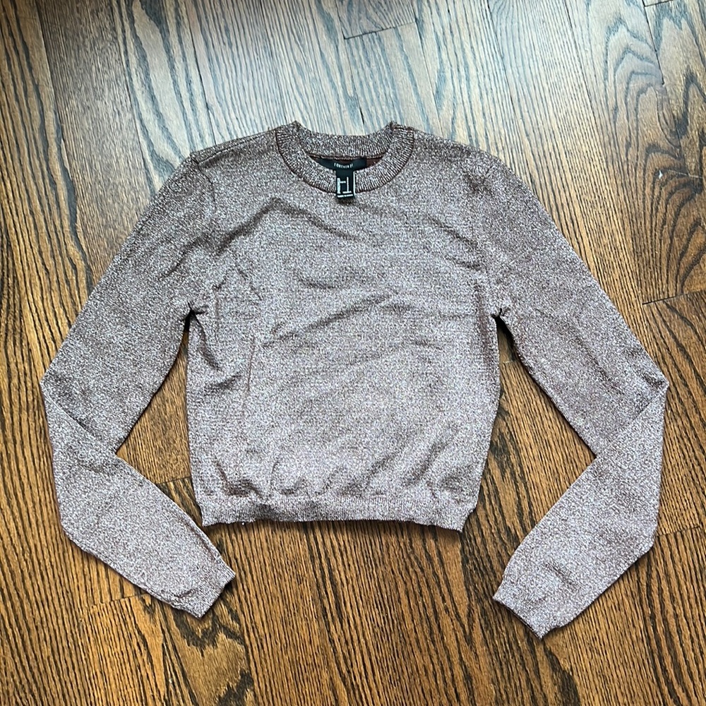 Metallic shiny crop top